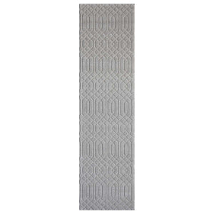 Tapis gris motif géométriques ton sur ton - CIANA Ciana