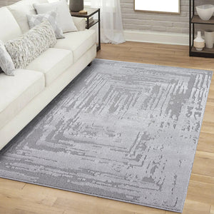 Tapis motif abstrait Gris - CIANA Ciana