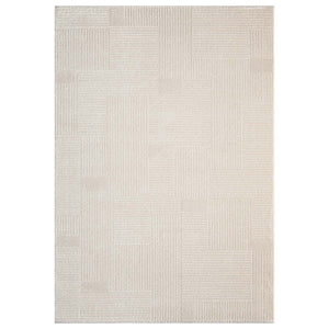 Tapis motif  lignes géométriques beige - CIANA Ciana