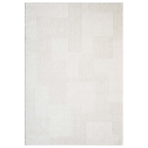 Tapis motif  lignes géométriques beige - CIANA Ciana