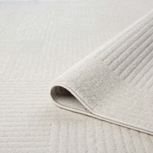 Tapis motif  lignes géométriques beige - CIANA Ciana