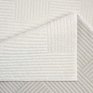 Tapis motif  lignes géométriques beige - CIANA Ciana