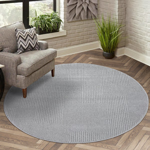 Tapis motif  lignes géométriques gris - CIANA Ciana