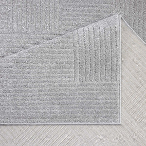 Tapis motif  lignes géométriques gris - CIANA Ciana