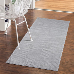 Tapis motif  lignes géométriques gris - CIANA Ciana