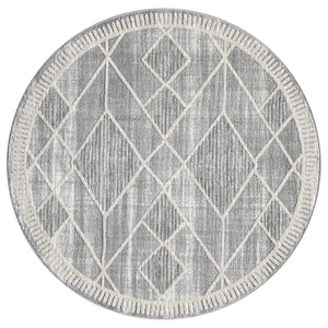 Tapis gris motif géométrique - CIANA Ciana