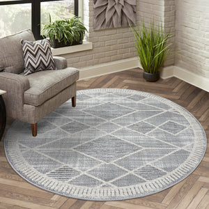 Tapis gris motif géométrique - CIANA Ciana