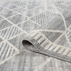 Tapis gris motif géométrique - CIANA Ciana