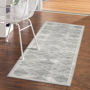 Tapis gris motif géométrique - CIANA Ciana