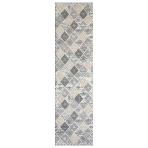 Tapis à motif géométrique losange gris - CIANA Ciana