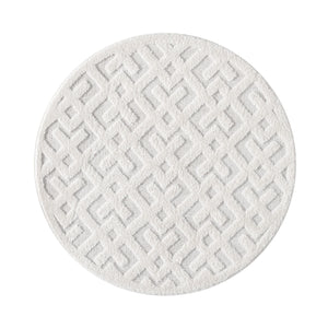 Tapis motif discret en relief crème - MADI Madi