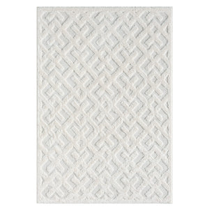 Tapis motif discret en relief crème - MADI Madi