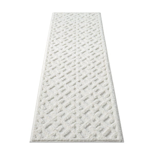 Tapis motif discret en relief crème - MADI Madi