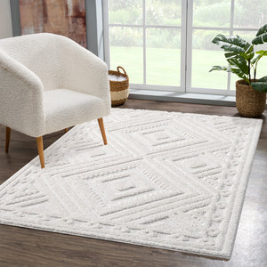 Tapis à motif discret crème - MADI Madi