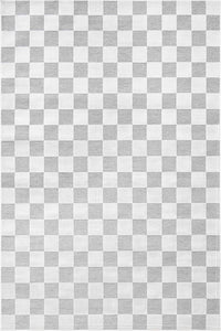 Tapis rectangulaire en motif damier gris et blanc indoor/outdoor - GARDEN Garden