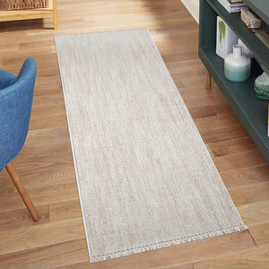 Tapis effet laine bouclée crème uni - LANA Lana