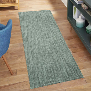 Tapis effet laine bouclée vert uni - LANA Lana