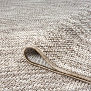 Tapis effet laine bouclée taupe uni - LANA Lana