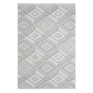 Tapis motif géométrique losange beige - LANA Lana