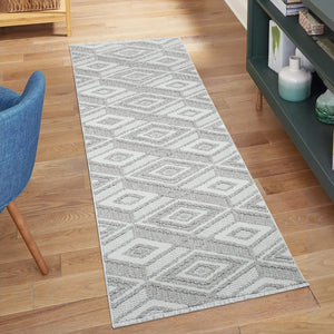 Tapis motif géométrique losange beige - LANA Lana