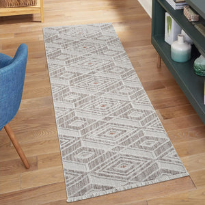 Tapis motif géométrique losange terracotta - LANA Lana