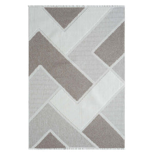 Tapis beige à motif géométrique - LANA Lana