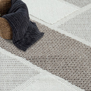 Tapis beige à motif géométrique - LANA Lana