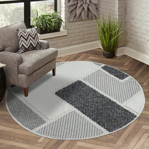 Tapis gris à motif géométrique - LANA Lana