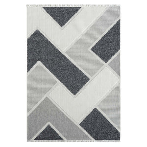 Tapis gris à motif géométrique - LANA Lana