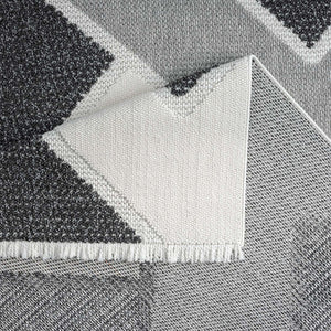 Tapis gris à motif géométrique - LANA Lana