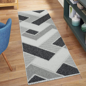 Tapis gris à motif géométrique - LANA Lana