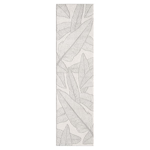 Tapis gris à motif végétal - ELENE Elene