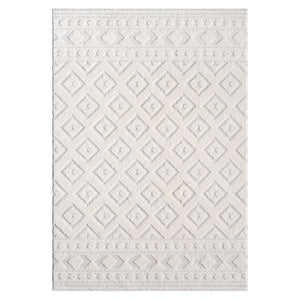 Tapis crème à motif géométrique losange - ELENE Elene