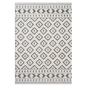 Tapis gris à motif géométrique losange - ELENE Elene