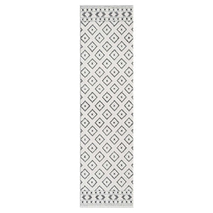 Tapis gris à motif géométrique losange - ELENE Elene