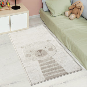 Tapis enfant ourson crème- CAMY Camy