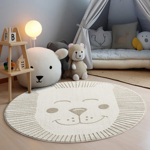 Tapis enfant motif d'ours couleur crème - CAMY Camy