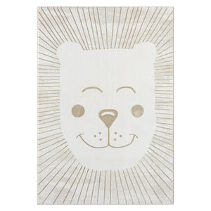 Tapis enfant motif d'ours couleur crème - CAMY Camy