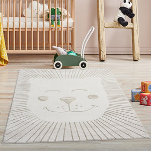 Tapis enfant motif d'ours couleur crème - CAMY Camy