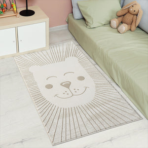 Tapis enfant motif d'ours couleur crème - CAMY Camy