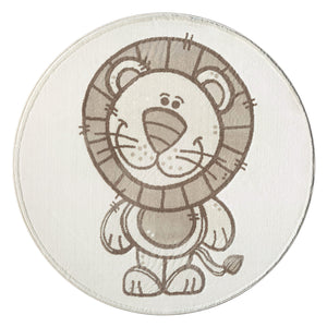 Tapis enfant lion crème - CAMY Camy