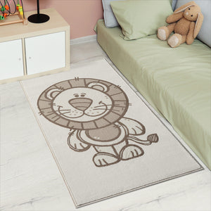 Tapis enfant lion crème - CAMY Camy