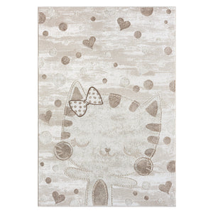 Tapis enfant chat crème - CAMY Camy