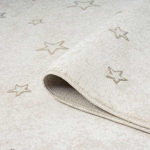 Tapis enfant crème étoile - CAMY Camy