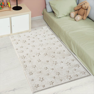 Tapis enfant crème étoile - CAMY Camy