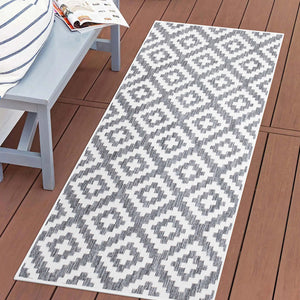 Tapis extérieur et intérieur gris à motif losange - COSTA Costa