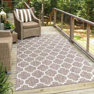 Tapis extérieur et intérieur beige motif mosaique - COSTA Costa