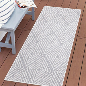 Tapis extérieur et intérieur à motif losange gris - COSTA Costa