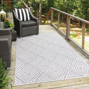 Tapis extérieur et intérieur à motif losange gris - COSTA Costa