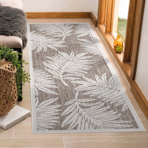 Tapis extérieur et intérieur beige à motif végétal - COSTA Costa